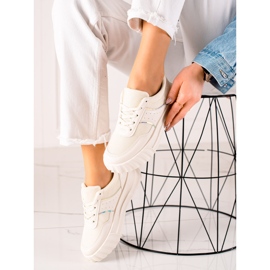 TRENDI Sneakers sportive sulla piattaforma beige 2