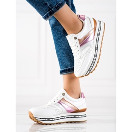 G2G/Good To Great Sneakers alla moda bianche e rosa bianco 2