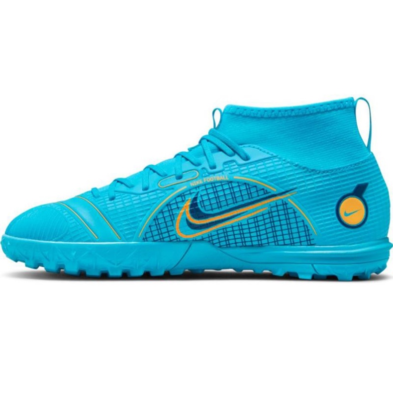 Scarpe da calcio Nike Mercurial Superfly 8 Academy Tf Jr DJ2864 484 blu blu 1