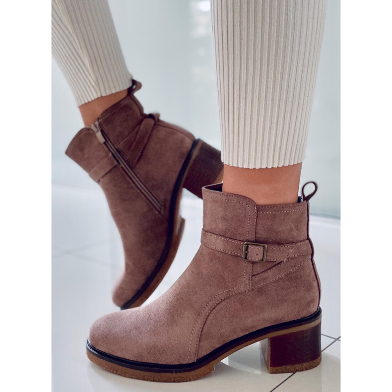 BM Stivali con tacco largo Aretha Khaki beige 2