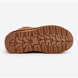 Stivali da neve bassi alla moda in pelle scamosciata Camel Nucca marrone 2