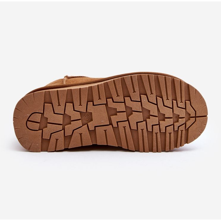 Stivali da neve bassi alla moda in pelle scamosciata Camel Nucca marrone 2
