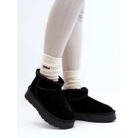 Stivali da neve bassi alla moda in camoscio nero Nucca 2