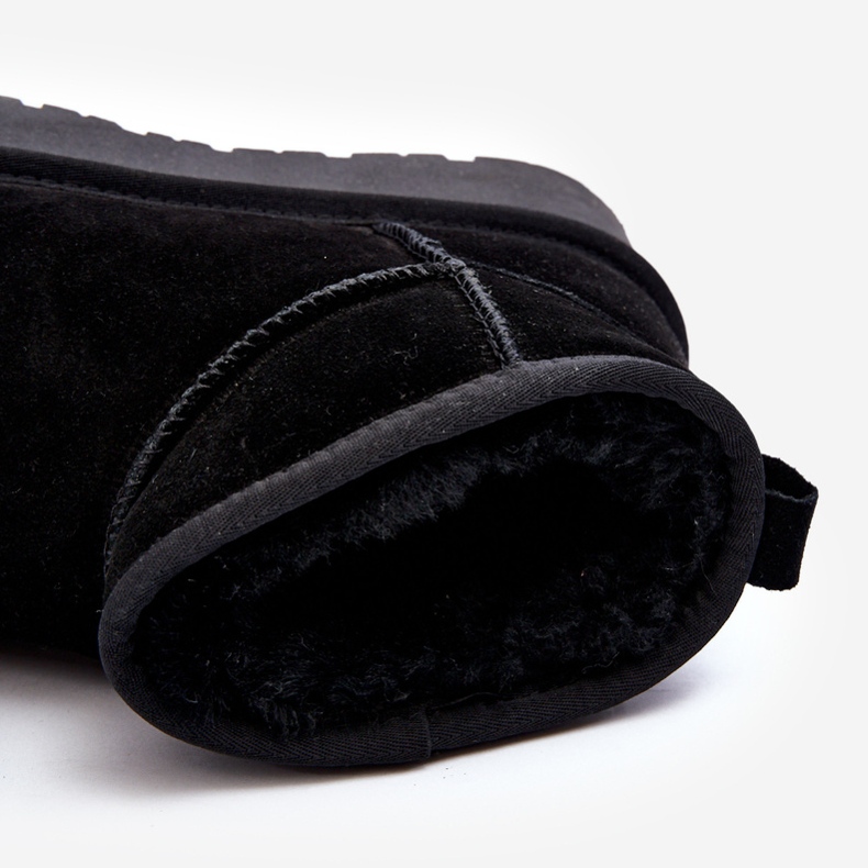 Stivali da neve bassi alla moda in camoscio nero Nucca 1