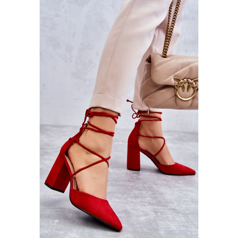 PA1 Décolleté Classiche In Camoscio Rosso Lucira 2