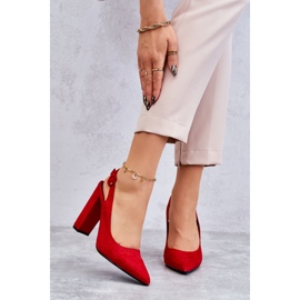 PA1 Décolleté con punta a punta con tacco alto Alanza rosso 1