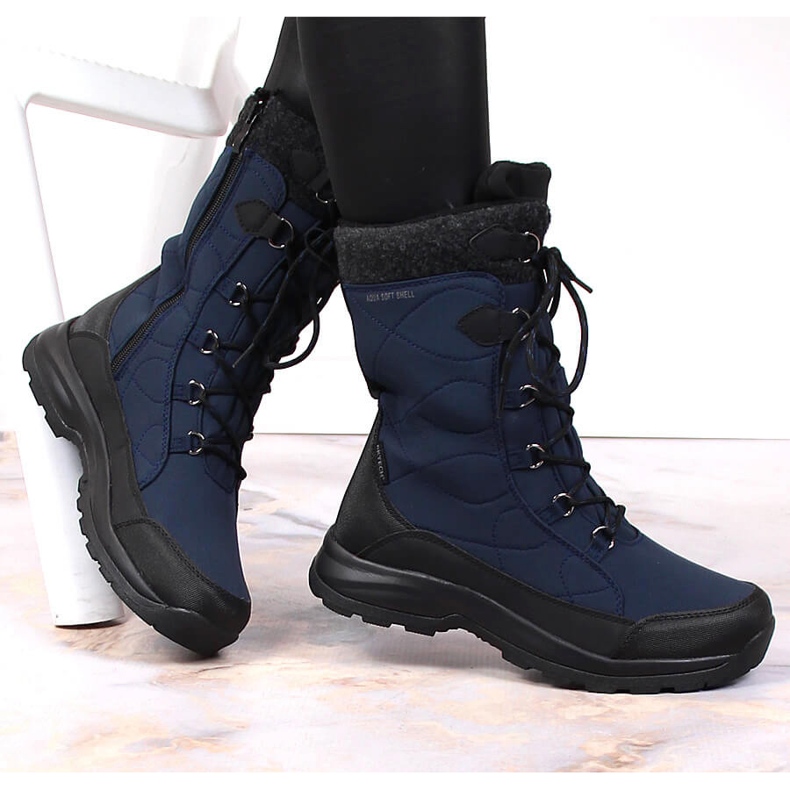 Stivali da neve isolanti impermeabili da donna blu navy DK 1