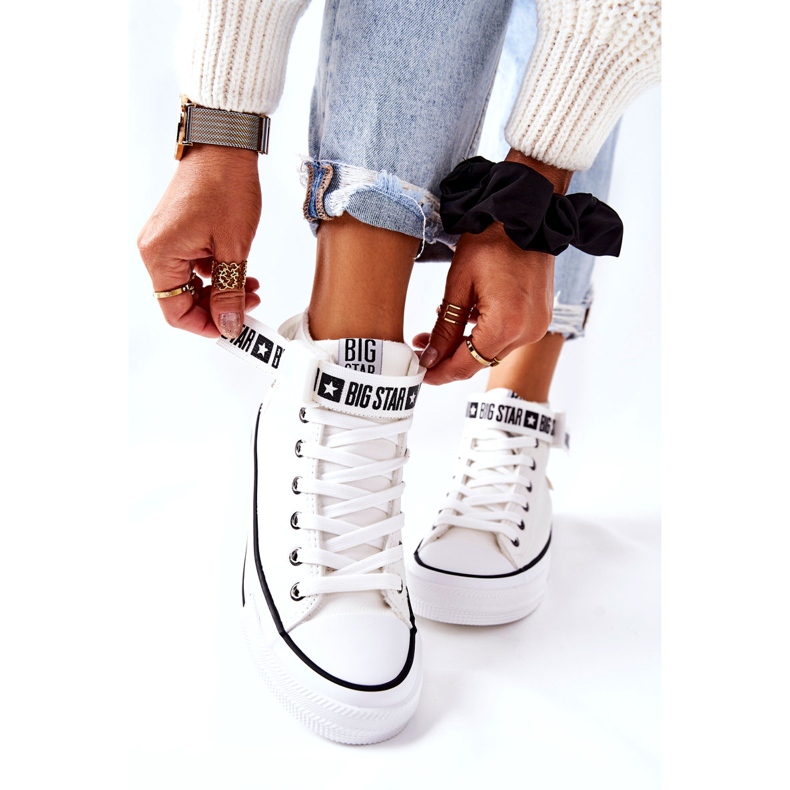 Sneakers alte isolate Big Star GG274027 Bianco bianca 4