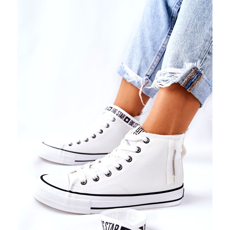 Sneakers alte isolate Big Star GG274027 Bianco bianca 3