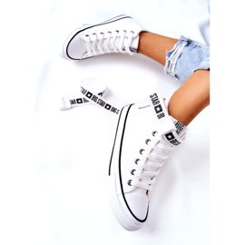 Sneakers alte isolate Big Star GG274027 Bianco bianca 2