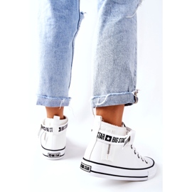 Sneakers alte isolate Big Star GG274027 Bianco bianca 5