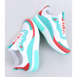 Scarpe sportive da donna bianche YK106 WHITE / BLUE bianco 1