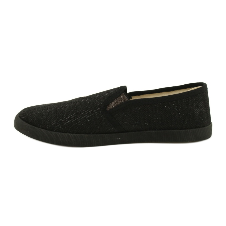 Sabatina Sneakers slip-on glitter nere DMC-15 nero 1