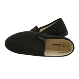 Sabatina Sneakers slip-on glitter nere DMC-15 nero 3
