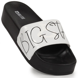 Pantofole da donna laccate sulla piattaforma bianco Big Star JJ274A275 bianca 1