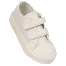 Sneakers da bambino in ecopelle con velcro Big Star bianca KK374093 bianco 1