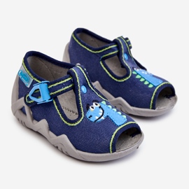 BEFADO S.A. Pantofole sandali per bambini Befado Dinosaur 217P116 blu navy 1