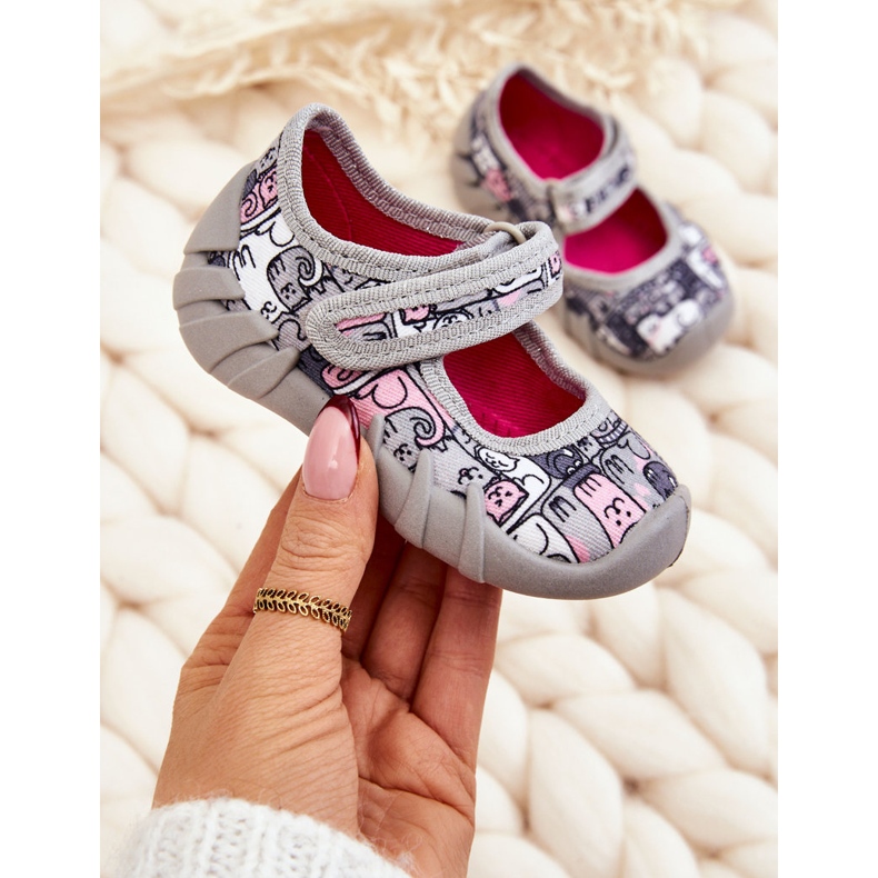 BEFADO S.A. Pantofole Ballerina Befado Kotki 109P261 Grigio 1
