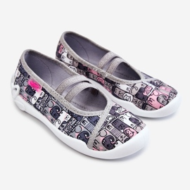 BEFADO S.A. Pantofole Ballerina Befado Kotki 116X315 Grigio-Rosa 1