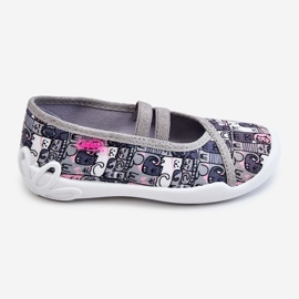 BEFADO S.A. Pantofole Ballerina Befado Kotki 116X315 Grigio-Rosa 2