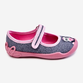 BEFADO S.A. Pantofole per bambini Befado Panda 114X506 Grigio-Rosa 2
