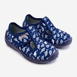 BEFADO S.A. Pantofole per bambini Befado Sharks 010X032 Blu navy 2