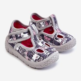 BEFADO S.A. Pantofole per scarpe per bambini Befado Kotki 630P001 grigio 1
