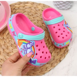 Pantofole rosa da bambina in gommapiuma American Club 1