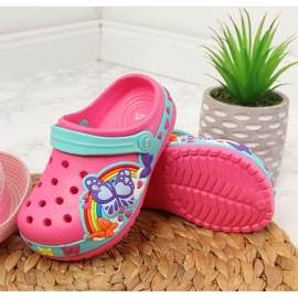 Pantofole rosa da bambina in gommapiuma American Club 2