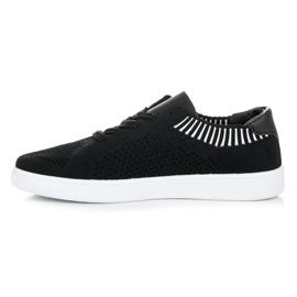Ideal Shoes Sneakers in tessuto da donna nero 1