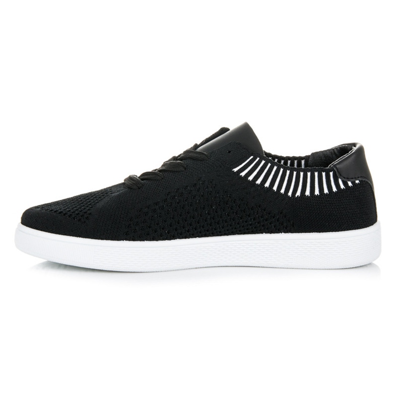 Ideal Shoes Sneakers in tessuto da donna nero 1