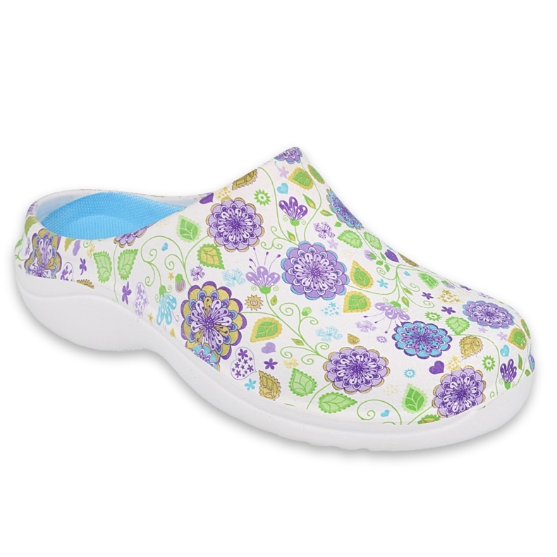 Scarpe da donna Befado - flower 3 bianco / viola 154D103 bianca 1