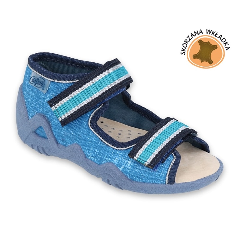 Scarpe per bambini gialle Befado 350P025 blu navy blu 1
