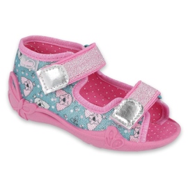 Scarpe per bambini Befado 242P107 rosa d'argento multicolore 2