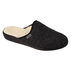 Slifori maschili di Befado Black PU 000M326 Isolamento in lana grigio 2