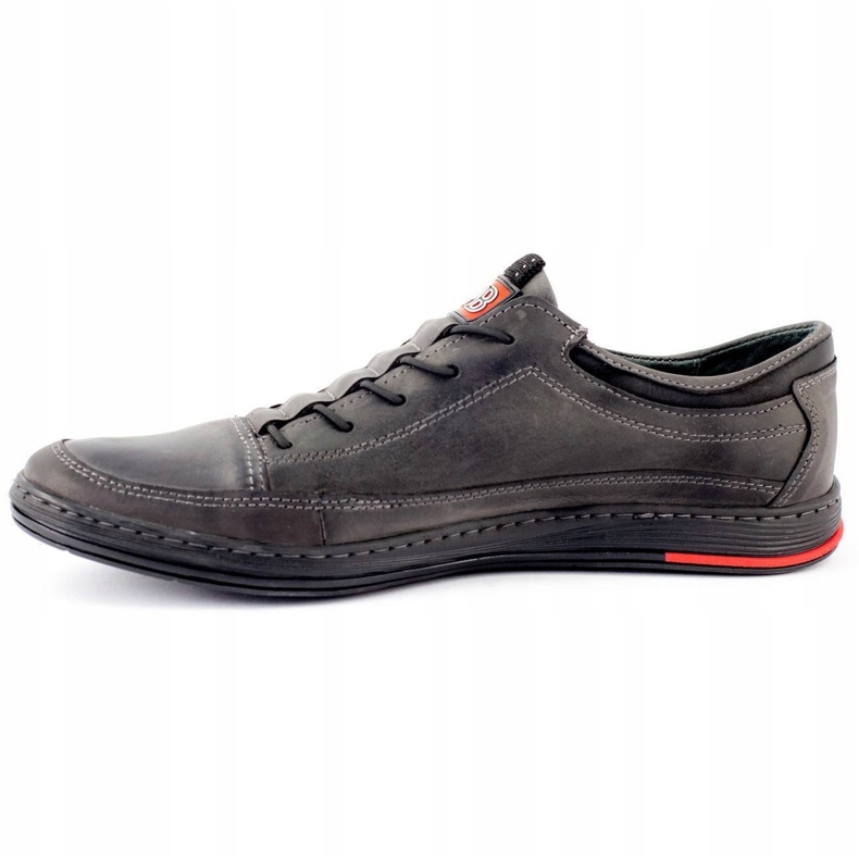 Polbut Scarpe casual in pelle da uomo grigie K22 grigio 1