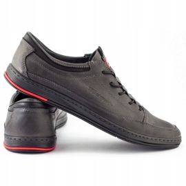 Polbut Scarpe casual in pelle da uomo grigie K22 grigio 3