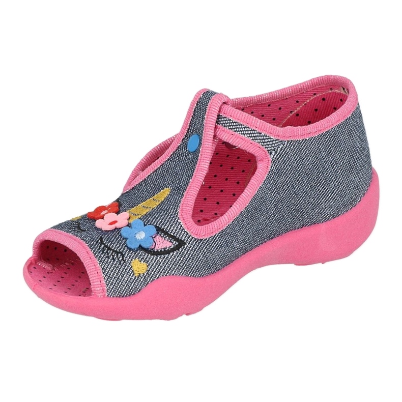 Pantofole per bambini Befado 213P134 rosa 2