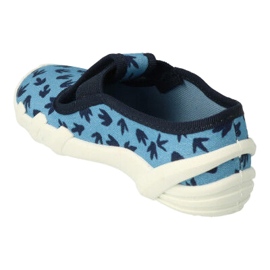 Pantofole per bambini Befado 290X268 blu con motivi blu navy 2