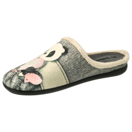 Ciabatte da donna Inblu 155D209 grigie con orsetto grigio 2