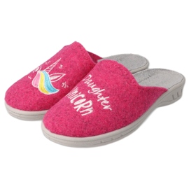 BEFADO SLIPERS BAMBINA DI BAMBOO 707X427 Pink con ricamo rosa 1