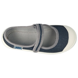 Pantofole per bambini Befado con velcro 208Y048 argento 1