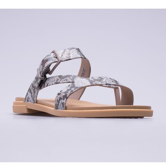 Crocs Tulum Toe Post Sandalo W 206108-15W beige marrone 1