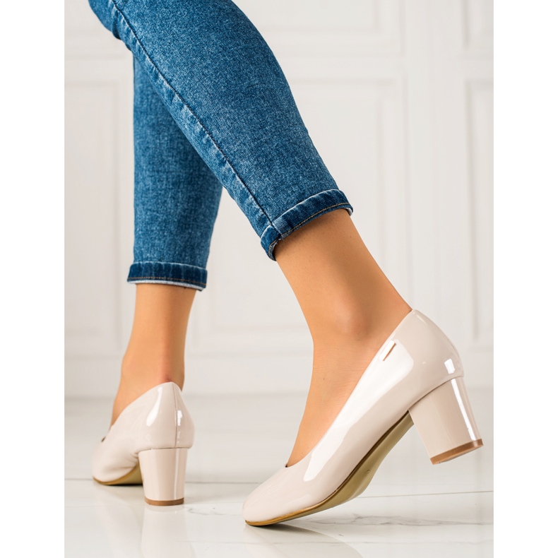 Goodin Eleganti Décolleté Laccate beige 1