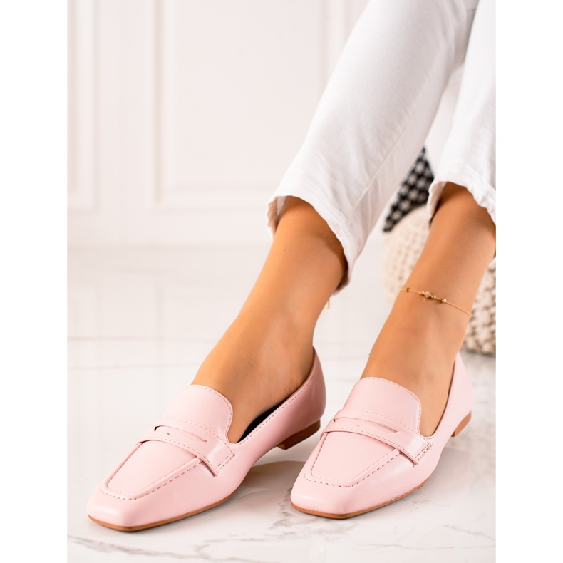 Mocassini Classici Con Ecopelle rosa 1