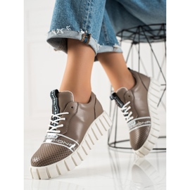 ARTIKER Scarpe in pelle marrone moda 2