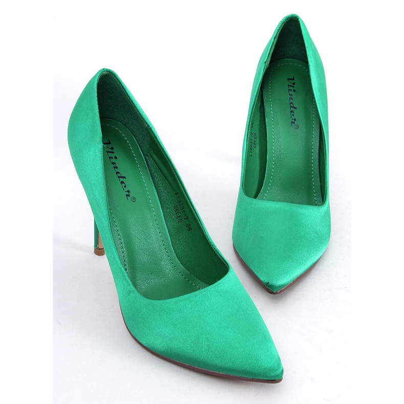 BM Tacchi alti da donna in raso TALIA NERO verde 1