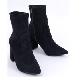 PA1 Stivali con tacco in camoscio di Natalie Black nero 1