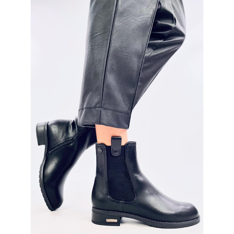Stivali Chelsea da donna Robin Black nero 2