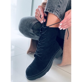 PA1 Stivali stringati Lavey in camoscio nero 2